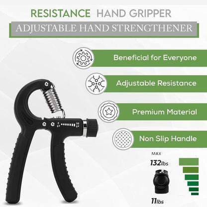 5 - Piece Hand Grip Kit for Forearm Exercises - FitSpectra