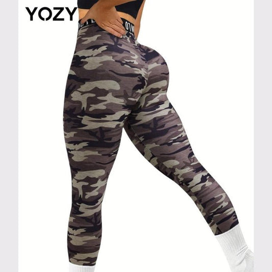 Camo Print High Waist Comfy Leggings - FitSpectra