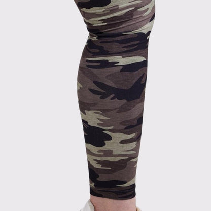 Camo Print High Waist Comfy Leggings - FitSpectra