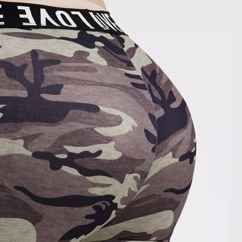 Camo Print High Waist Comfy Leggings - FitSpectra