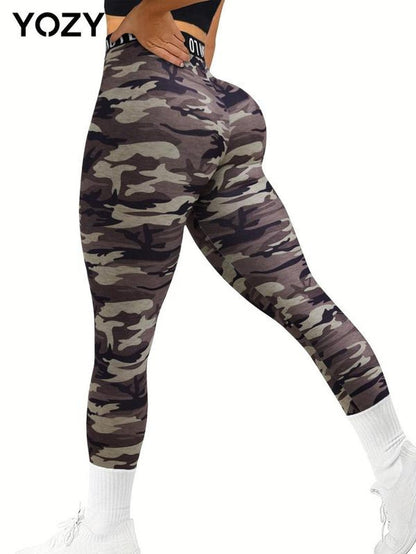 Camo Print High Waist Comfy Leggings - FitSpectra