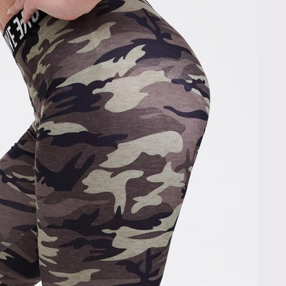 Camo Print High Waist Comfy Leggings - FitSpectra