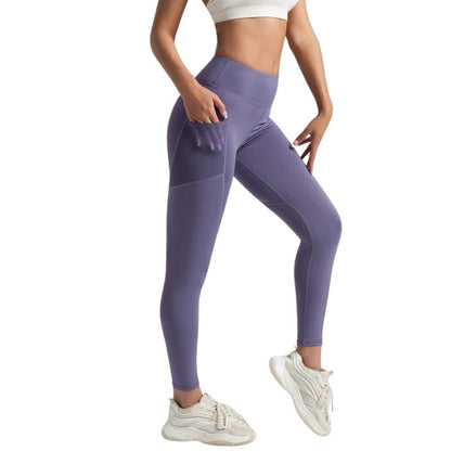 High Waist Pocket Sports Tummy Control Yoga Leggings - FitSpectra