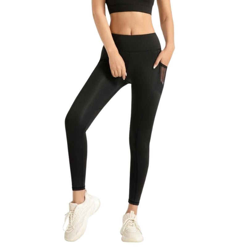 High Waist Pocket Sports Tummy Control Yoga Leggings - FitSpectra