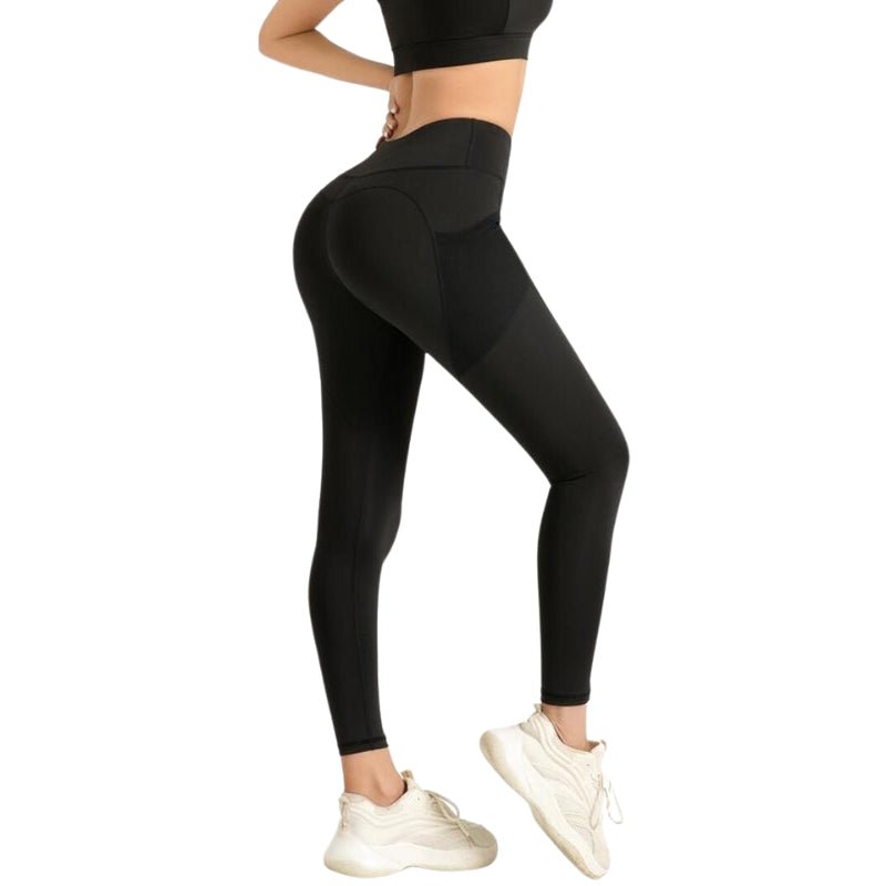 High Waist Pocket Sports Tummy Control Yoga Leggings - FitSpectra