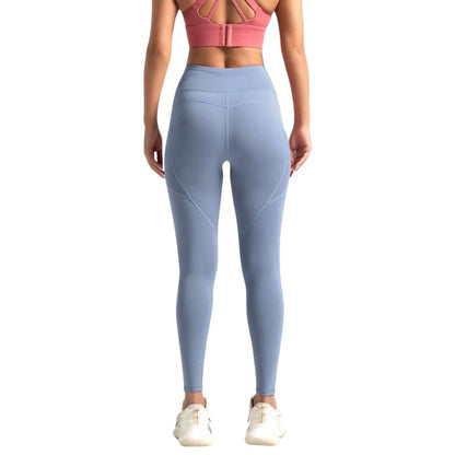 High Waist Pocket Sports Tummy Control Yoga Leggings - FitSpectra