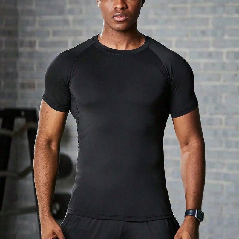 Round Neck Raglan Compression Shirt - FitSpectra