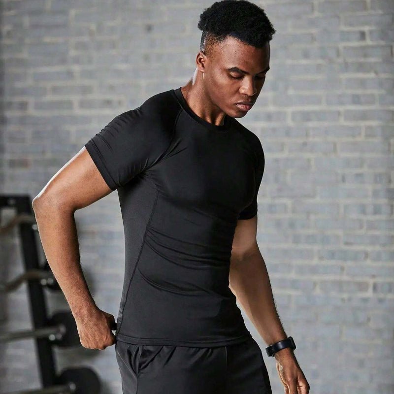 Round Neck Raglan Compression Shirt - FitSpectra