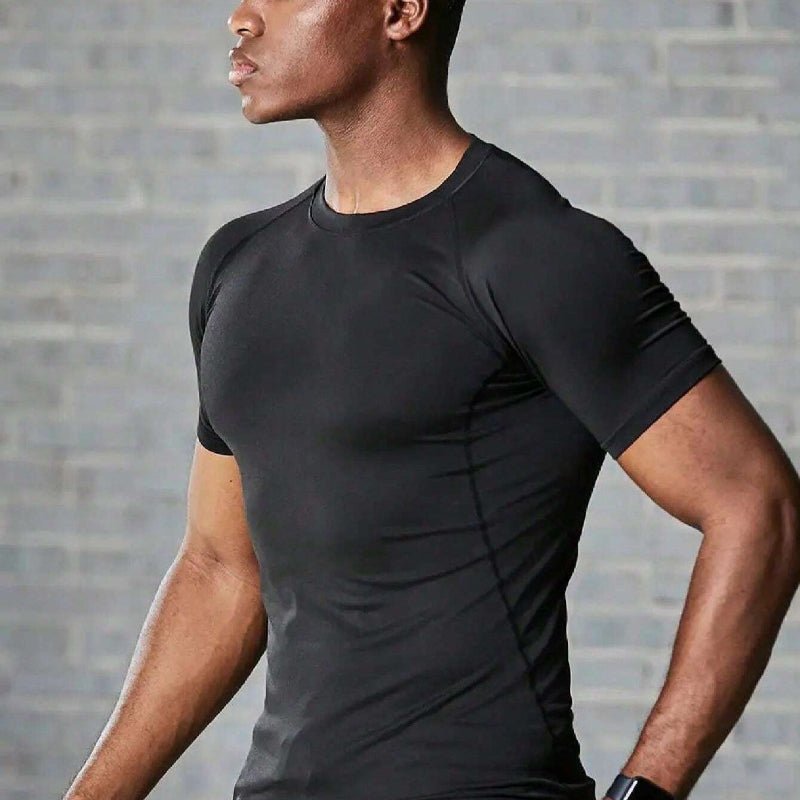 Round Neck Raglan Compression Shirt - FitSpectra