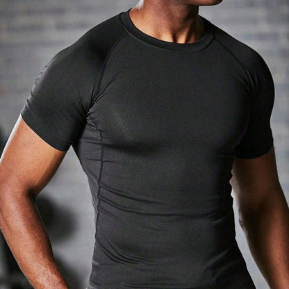 Round Neck Raglan Compression Shirt - FitSpectra