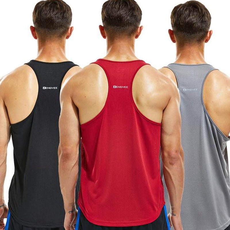 Round Neck Sports Racerback Tank Top - FitSpectra