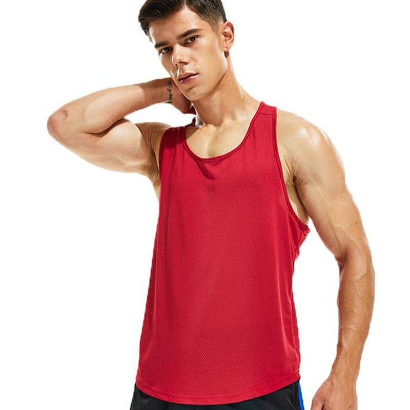 Round Neck Sports Racerback Tank Top - FitSpectra