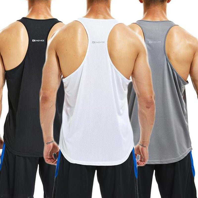 Round Neck Sports Racerback Tank Top - FitSpectra