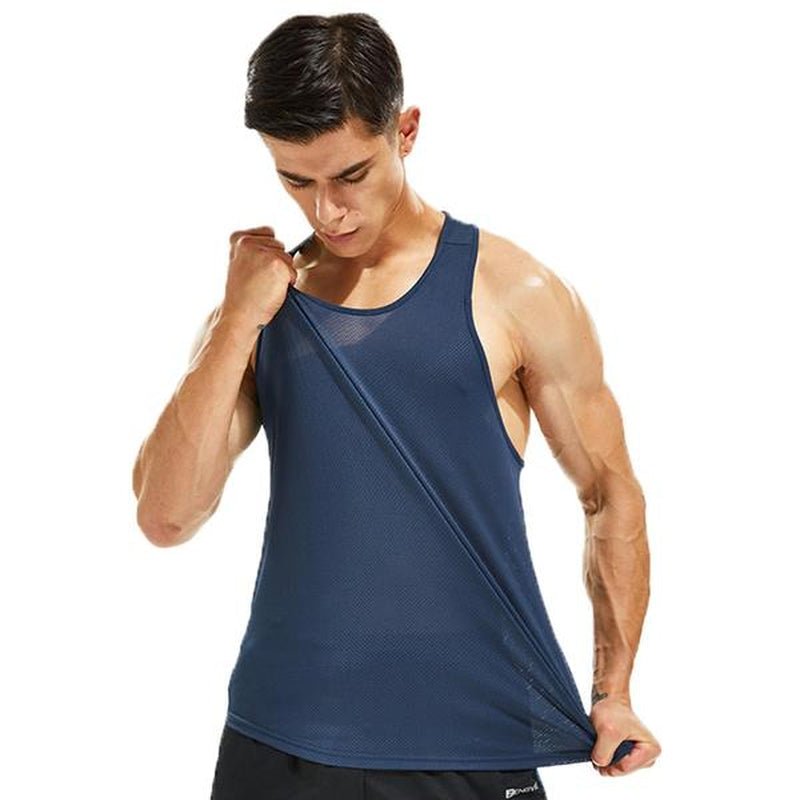 Round Neck Sports Racerback Tank Top - FitSpectra