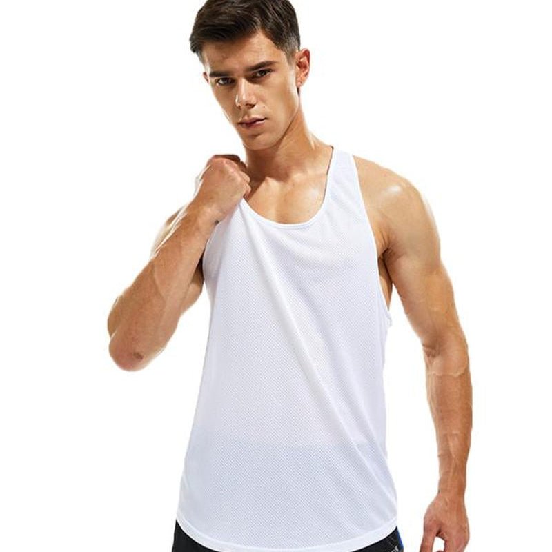 Round Neck Sports Racerback Tank Top - FitSpectra