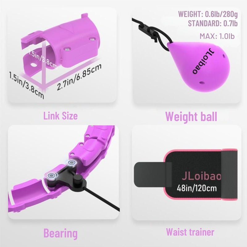 Smart Hula Hoop Set with Weighted Design - FitSpectra